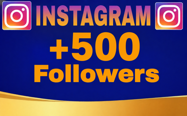 Instagram 500 followers (1-7 yrs)